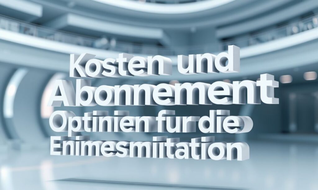 Kosten und Abonnement-Optionen für die Übertragung